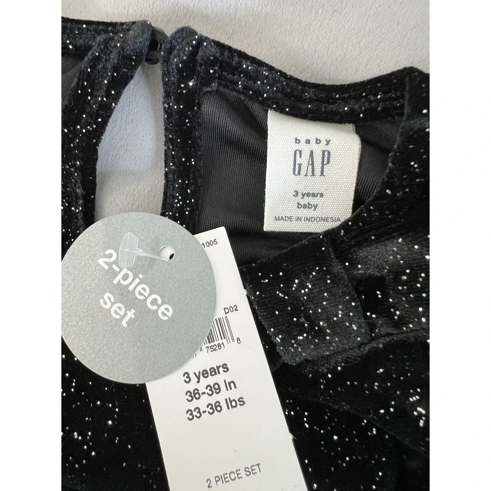 Gap Baby & Toddler Sparkle Velour Outfit Set 3Yrs New